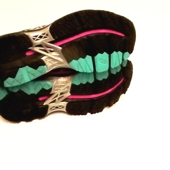 Asics woman's gel kayano 23 black silver pink size 6.5 us - Picture 4 of 6